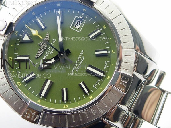 Avenger Automatic 43mm SS B50 Best Edition Green Dial on SS Bracelet A2824 – Bild 3