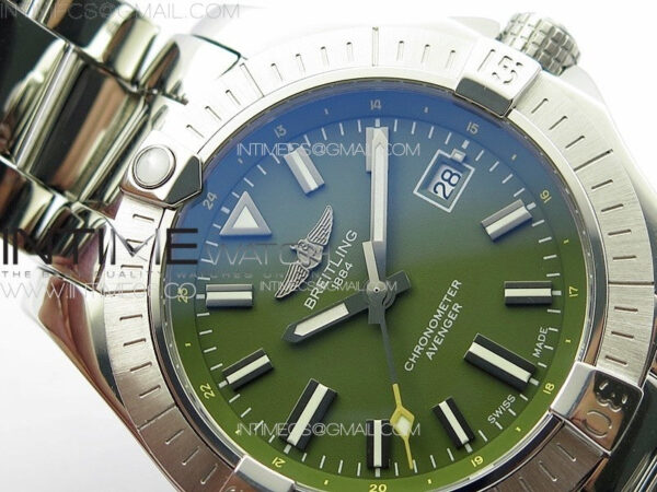 Avenger Automatic 43mm SS B50 Best Edition Green Dial on SS Bracelet A2824 – Bild 7