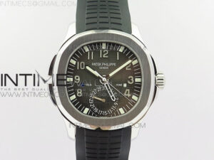 Aquanaut 5164A SS GRF Best Edition Brown Dial on Black Rubber Strap A324