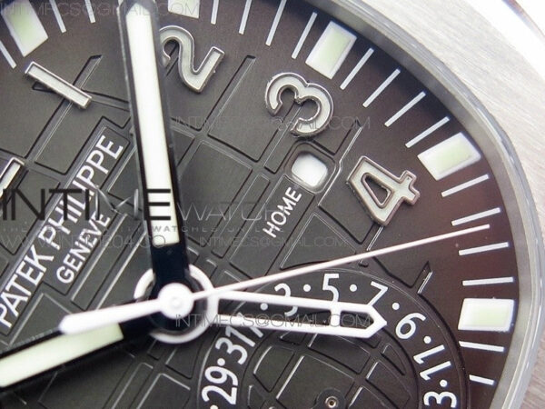 Aquanaut 5164A SS GRF Best Edition Brown Dial on Black Rubber Strap A324 – Bild 5