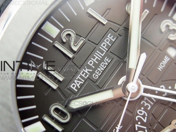 Aquanaut 5164A SS GRF Best Edition Brown Dial on Black Rubber Strap A324 – Bild 8