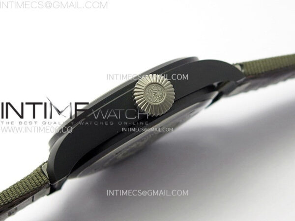 Big Pilot IW329801 Real Ceramic M+F 1:1 Best Edition Black Dial on Green Calfskin Strap SEIKO 8N-24 – Bild 8