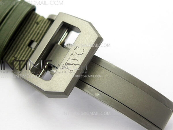 Big Pilot IW329801 Real Ceramic M+F 1:1 Best Edition Black Dial on Green Calfskin Strap SEIKO 8N-24 – Bild 11