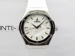 Classic Fusion Orlinski SS APSF 1:1 Best Edtion White Faceted Dial on Black Rubber Strap A2892