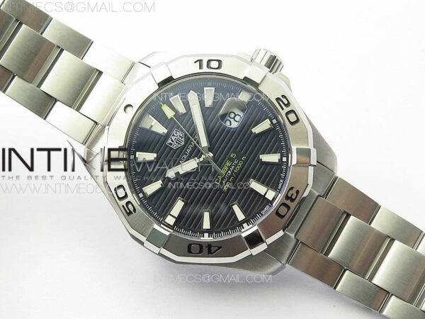 Aquaracer Calibre 5 44mm TARF 1:1 Best Edition Black Dial SS Bezel on SS Bracelet SW200 – Bild 2
