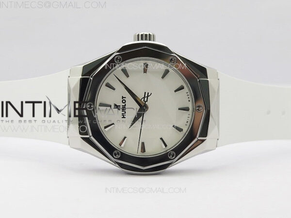 Classic Fusion Orlinski SS APSF 1:1 Best Edtion White Faceted Dial on Black Rubber Strap A2892 – Bild 3