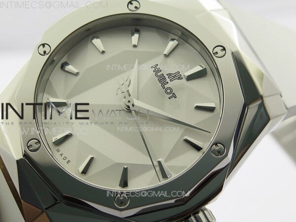 Classic Fusion Orlinski SS APSF 1:1 Best Edtion White Faceted Dial on Black Rubber Strap A2892 – Bild 4