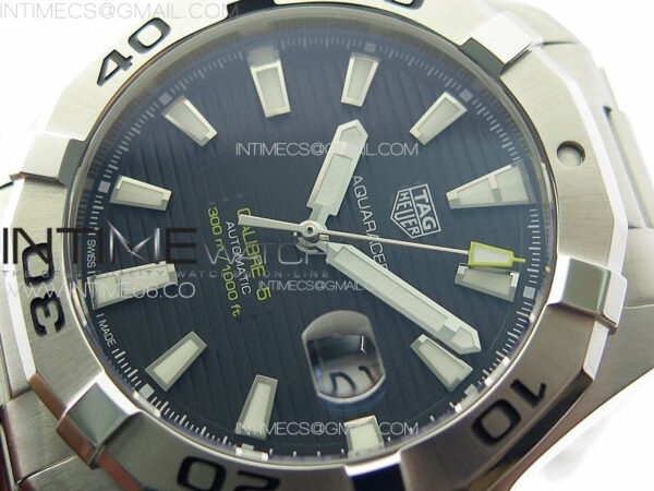 Aquaracer Calibre 5 44mm TARF 1:1 Best Edition Black Dial SS Bezel on SS Bracelet SW200 – Bild 4