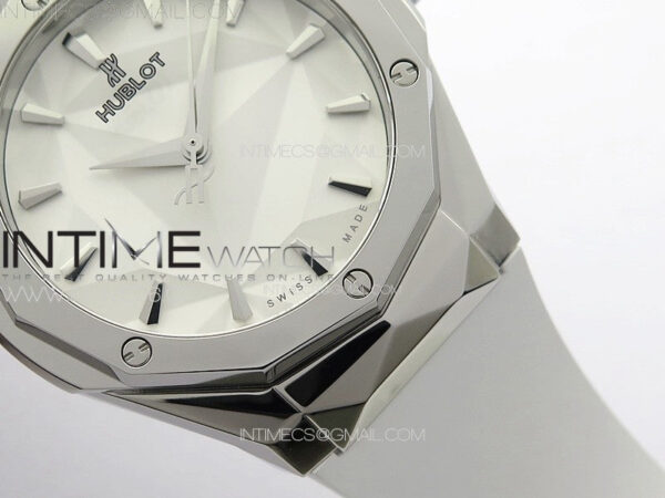 Classic Fusion Orlinski SS APSF 1:1 Best Edtion White Faceted Dial on Black Rubber Strap A2892 – Bild 5