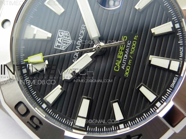 Aquaracer Calibre 5 44mm TARF 1:1 Best Edition Black Dial SS Bezel on SS Bracelet SW200 – Bild 6