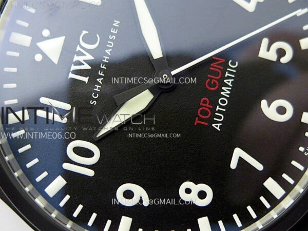 Big Pilot IW329801 Real Ceramic M+F 1:1 Best Edition Black Dial on Black Calfskin Strap SEIKO 8N-24 – Bild 6