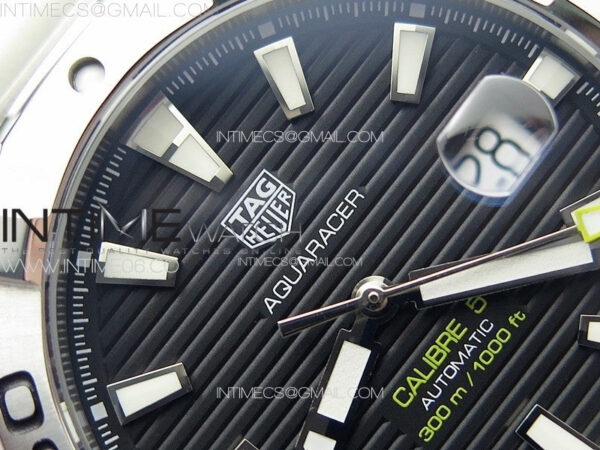 Aquaracer Calibre 5 44mm TARF 1:1 Best Edition Black Dial SS Bezel on SS Bracelet SW200 – Bild 7