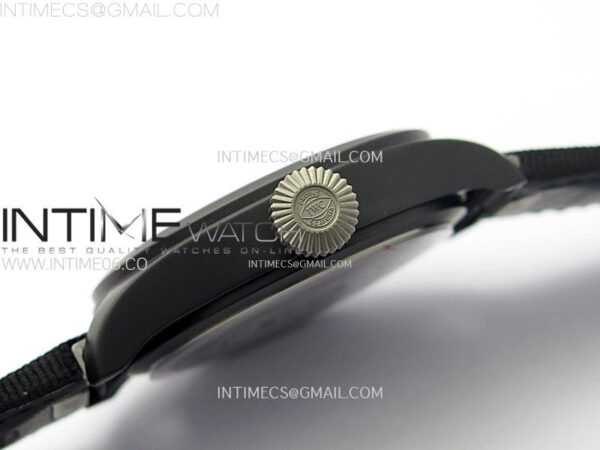 Big Pilot IW329801 Real Ceramic M+F 1:1 Best Edition Black Dial on Black Calfskin Strap SEIKO 8N-24 – Bild 8