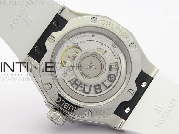 Classic Fusion Orlinski SS APSF 1:1 Best Edtion White Faceted Dial on Black Rubber Strap A2892 – Bild 17