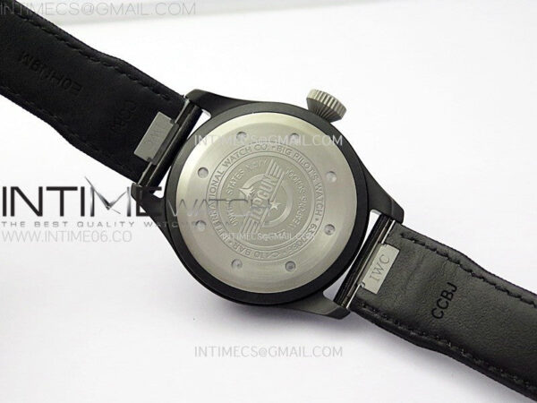 Big Pilot IW329801 Real Ceramic M+F 1:1 Best Edition Black Dial on Black Calfskin Strap SEIKO 8N-24 – Bild 18