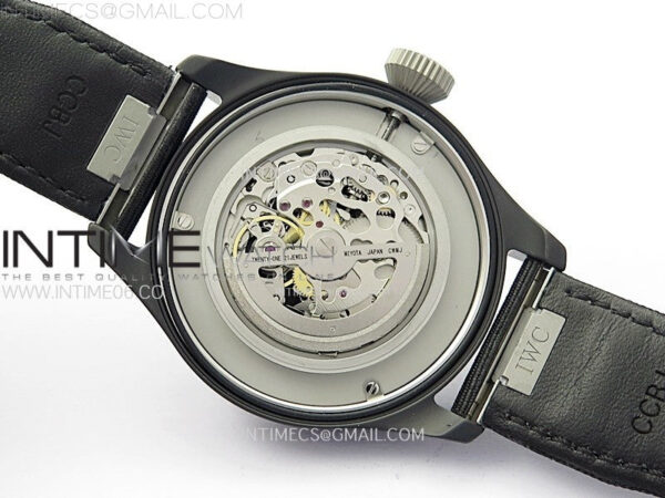 Big Pilot IW329801 Real Ceramic M+F 1:1 Best Edition Black Dial on Black Calfskin Strap SEIKO 8N-24 – Bild 21