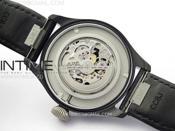 Big Pilot IW329801 Real Ceramic M+F 1:1 Best Edition Black Dial on Black Calfskin Strap SEIKO 8N-24 – Bild 22