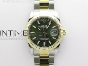 Datejust 36mm 116231 SS/YG BP 1:1 Best Edition Green Dial Stick Markers On SS/YG Oyster Bracelet A2824