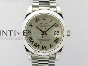 Datejust 31mm 278275 SS BP Best Edition Silver Roman Markers Dial on SS President Bracelet