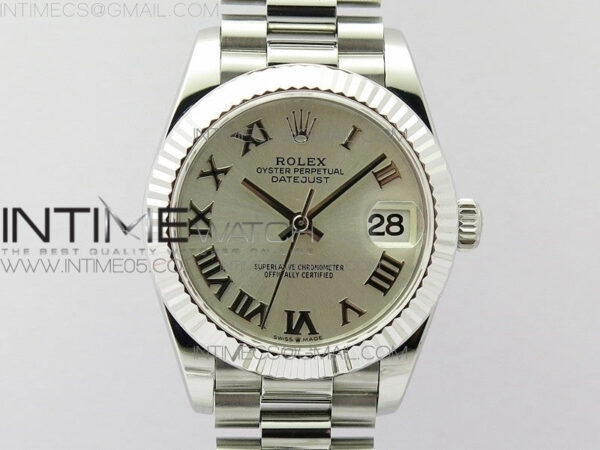 Datejust 31mm 278275 SS BP Best Edition Silver Roman Markers Dial on SS President Bracelet