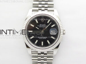DateJust 41 126334 NTF 1:1 Best Edition 904L Steel Black Stick Dial on Jubilee Bracelet VR3235