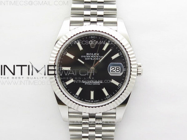 DateJust 41 126334 NTF 1:1 Best Edition 904L Steel Black Stick Dial on Jubilee Bracelet VR3235