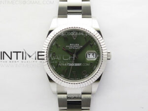 DateJust 41 126334 SS GMF 1:1 Best Edition Green Dial Arabic Markers on Oyster Bracelet