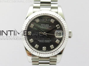 Datejust 31mm 278275 SS BP Best Edition Gray MOP Crystals Markers Dial on SS President Bracelet