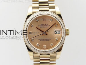 Datejust 31mm 278275 RG Dia Bezel BP Best Edition RG Crystal Markers Dial on RG President Bracelet