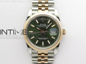 Datejust 36mm 116231 SS/RG BP 1:1 Best Edition Green Dial Stick Markers On SS/RG Jubilee Bracelet A2824