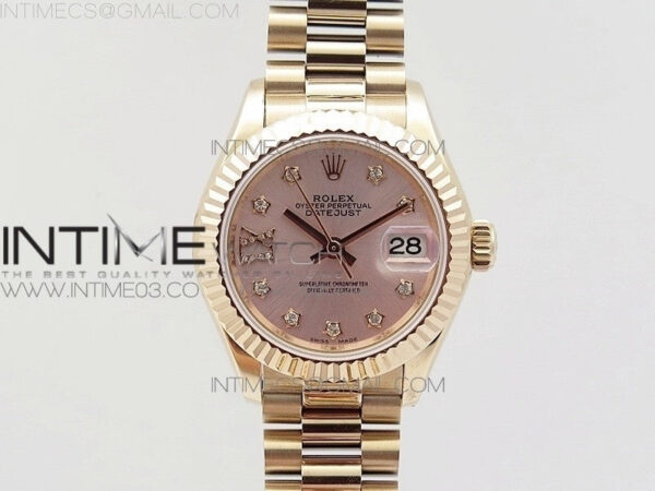 DateJust 28mm RG Bezel BP Best Edition RG Dial on RG Bracelet ETA2671