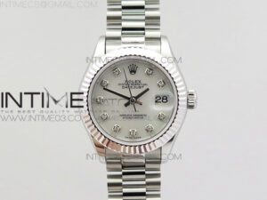 DateJust 28mm SS BP Best Edition White MOP Dial on SS Bracelet ETA2671