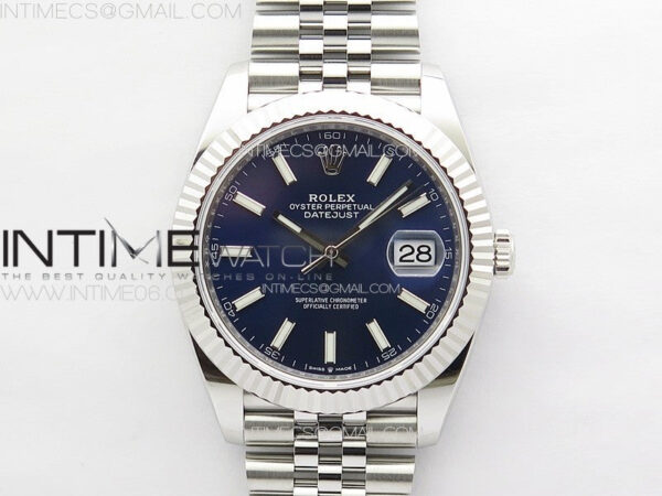 DateJust 41 126334 NTF 1:1 Best Edition 904L Steel Blue Stick Dial on Jubilee Bracelet VR3235