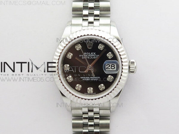 Datejust 28mm 279174 SS BP Best Edition Black Crystal Markers Dial on SS Jubilee Bracelet ETA2671