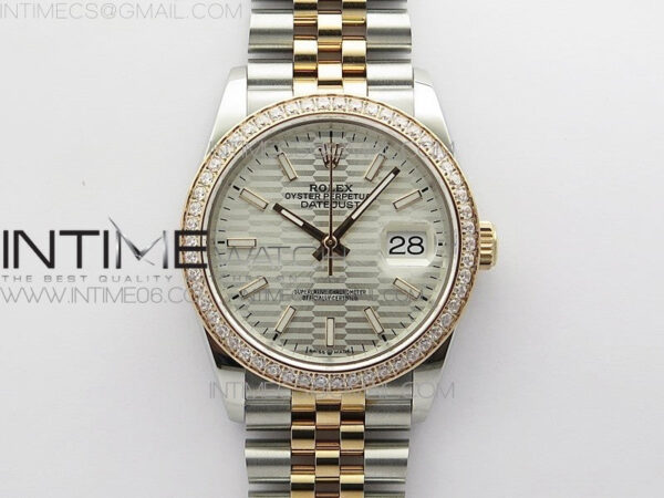 DateJust 36 SS/RG 126281 BP 1:1 Best Edition Silver Dial on Jubilee Bracelet