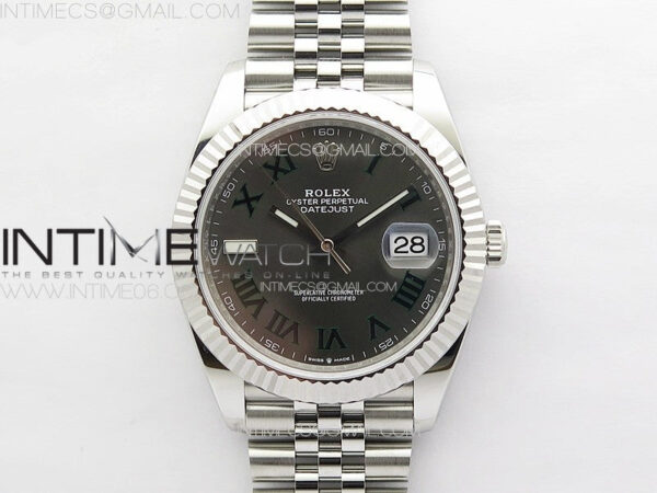 DateJust 41 126334 NTF 1:1 Best Edition 904L Steel Gray Roman Dial on Jubilee Bracelet VR3235