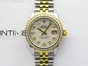 Datejust 28mm 279173 Crystals Bezel SS/YG APSF Best Edition Green Dial Crystals Markers on Jubilee Bracelet NH05