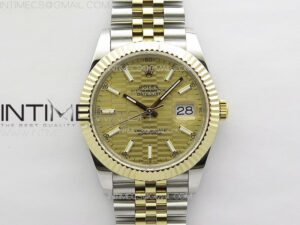 DateJust 41 126334 SS/YG GMF 1:1 Best Edition Gold Fluted Dial on SS/YG Jubilee Bracelet