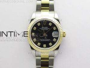 Datejust 31mm 278273 SS/YG BP Best Edition Black Diamonds Markers Dial on SS/YG Oyster Bracelet