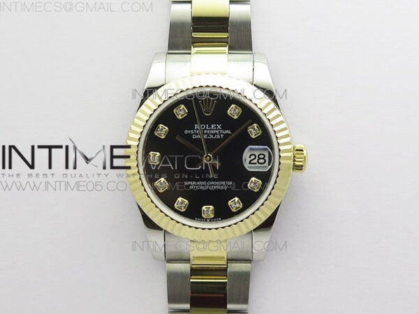 Datejust 31mm 278273 SS/YG BP Best Edition Black Diamonds Markers Dial on SS/YG Oyster Bracelet