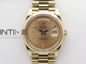 Day-Date 40mm 228239 BP New Dial Version 904 RG Stick Markers RG Dial on RG President Bracelet A2836