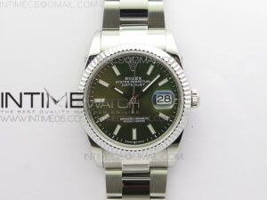 Datejust 36mm 116231 SS BP 1:1 Best Edition Green Dial Stick Markers On SS Oyster Bracelet A2824