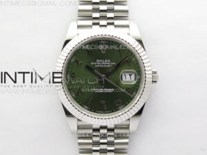 DateJust 41 126334 SS GMF 1:1 Best Edition Green Dial Arabic Markers on Jubilee Bracelet