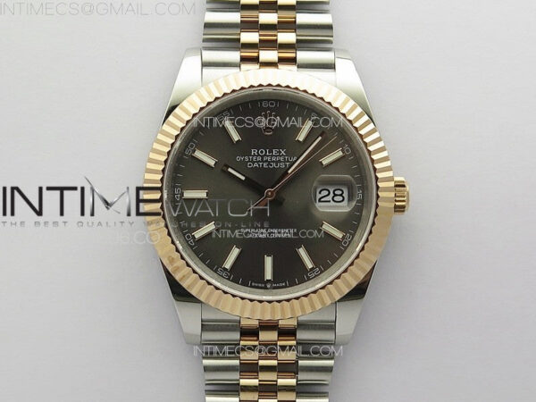 DateJust 41 126331 904L SS/RG GMF 1:1 Best Edition Gray Dial On Jubilee Bracelet VR3235