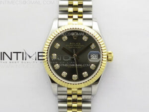 DateJust 31mm 178271 SS/YG APSF Best Edition Gray Dial Crystal Markers on Jubilee Bracelet A2824