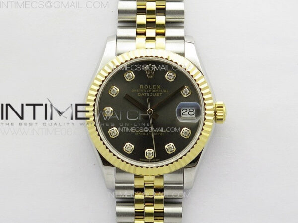 DateJust 31mm 178271 SS/YG APSF Best Edition Gray Dial Crystal Markers on Jubilee Bracelet A2824