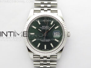 DateJust 41 126334 904L SS VSF 1:1 Best Edition Green Dial on Jubilee Bracelet VS3235