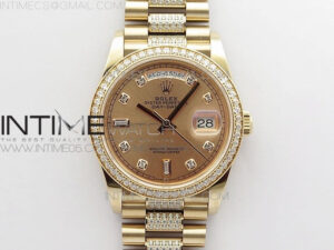 Day-Date 36 128235 RG/Crystal BP Best Edition RG Crystal Marker Dial on RG President Bracelet A2836