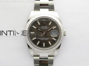 DateJust 41 126334 Clean 1:1 Best Edition 904L Steel Gray Stick Dial on Oyster Bracelet VR3235