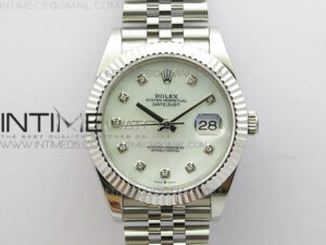 DateJust 41 126334 SS BP 1:1 Best Edition New Version White MOP Crystals Markers Dial on Jubilee Bracelet